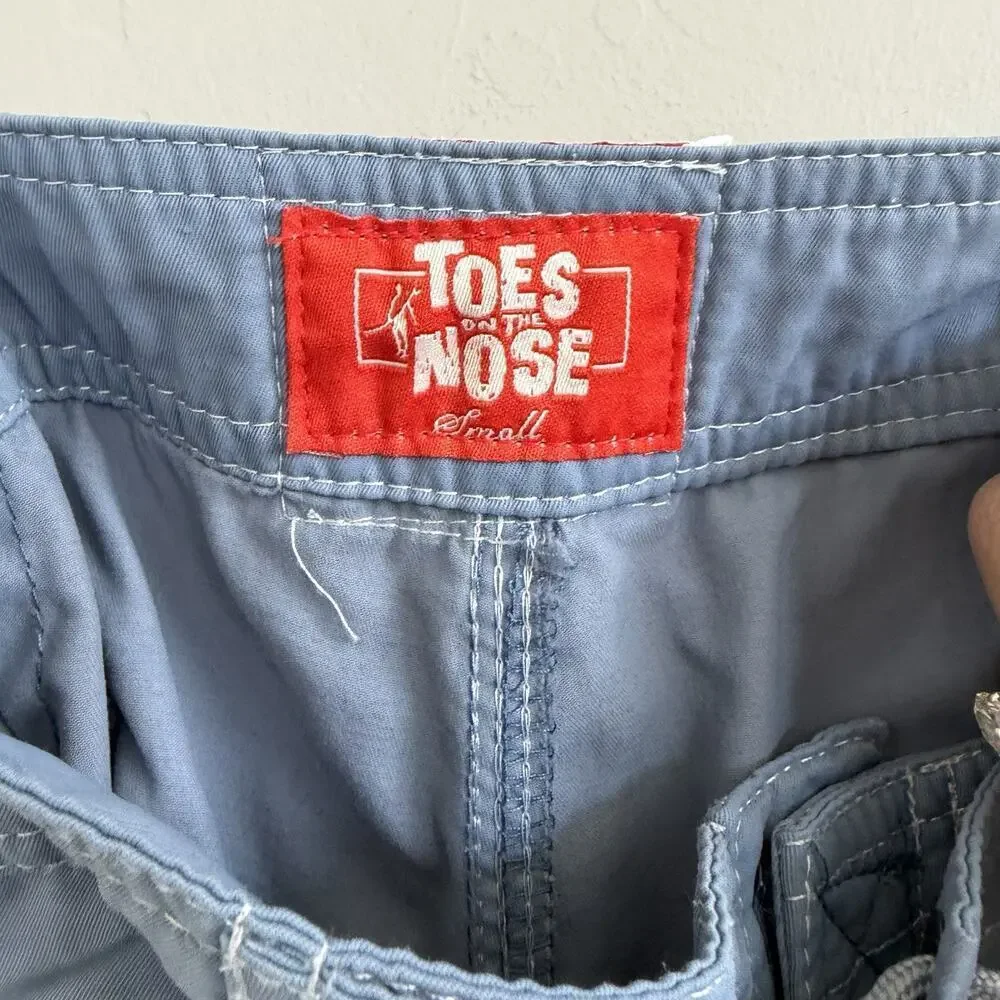 Toes On The Nose Boys Boardshorts Size S Pale Blue Swim Trunks 8” Inseam Kids